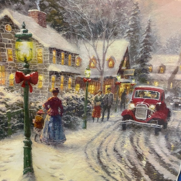 Thomas Kinkade Painter Of Light Happy New Year Flag Outdoor Double Sided Artist - Picture 4 of 10